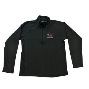Big Whiskeys Sweater Adult Medium M Black Fleece 1/4 Zip Pullover Long Sleeve